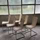 Set of 6 Tecta WK 724 Cantilever Chairs in Metal and Cream Wicker – 1980s