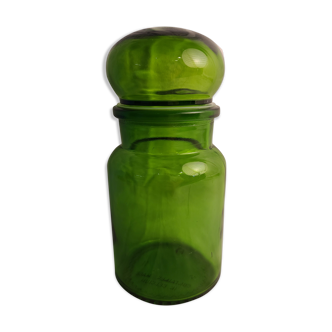 Waterproof green apothecary pot made of glass