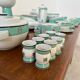 Vintage 72-piece tableware set Arzberg model Cult Focus postmodern bauhaus style