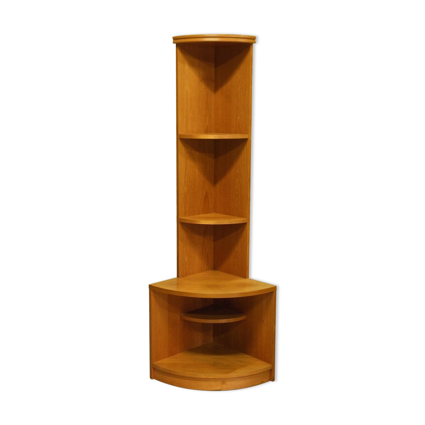 Corner - 70s teak corner shelf
