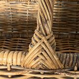 Woven wicker basket