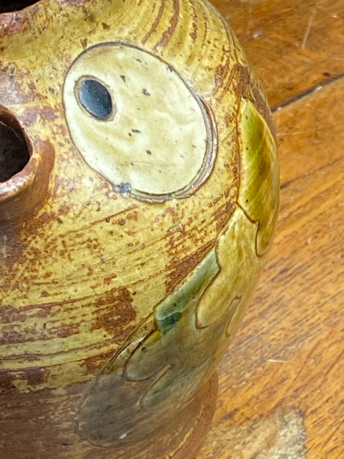 Owl-shaped pitcher in stoneware