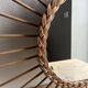 Vintage rattan sun mirror