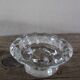 2 bougeoirs vintage en verre ciselé fleur