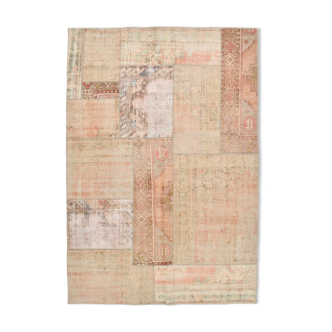 7x10 distressed beige vintage rug 311x215cm