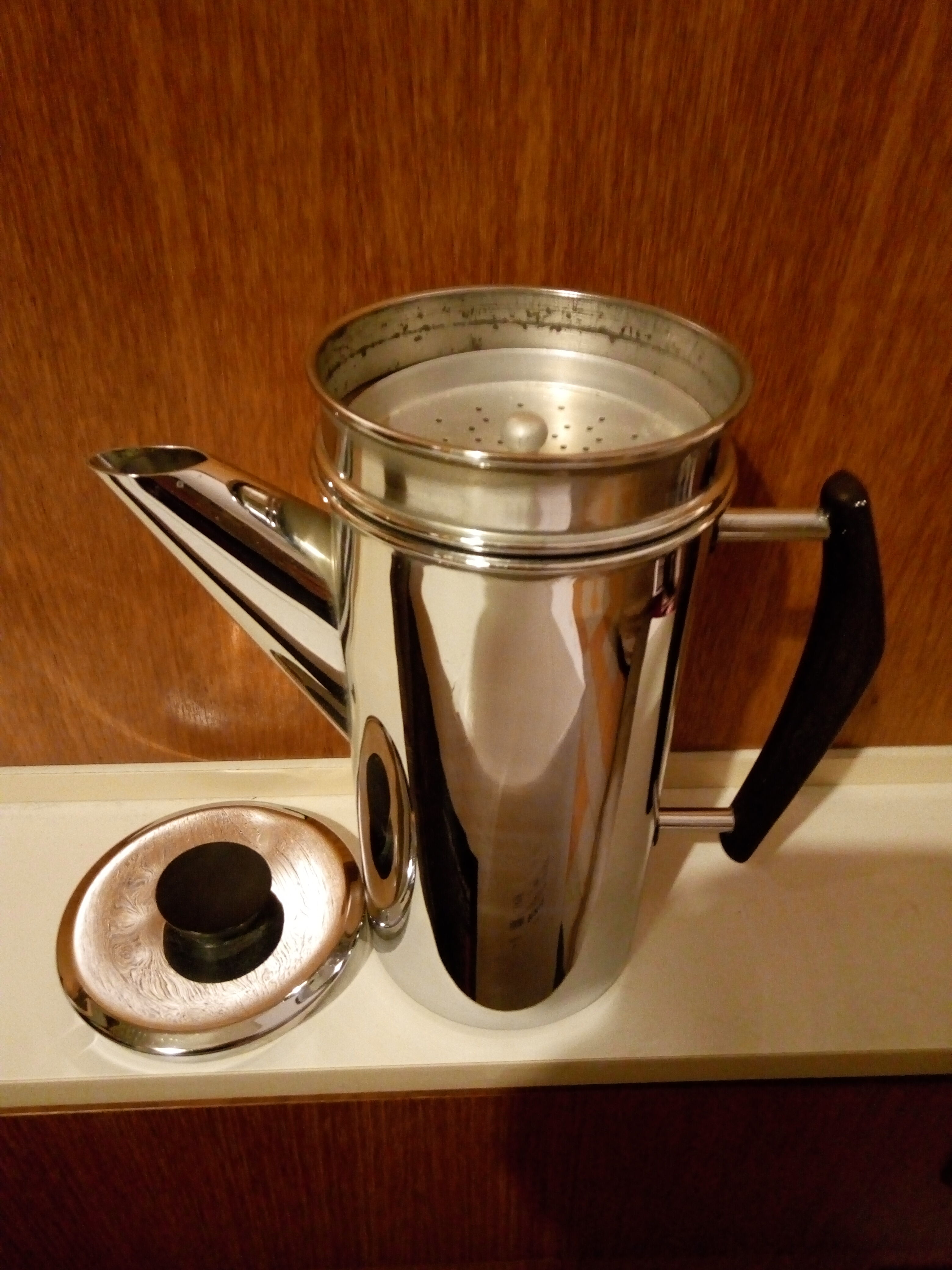 MENESA copper coffee maker vintage chrome 1950