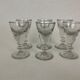 Set of 6 glasses thick ass bar bistro antique vintage