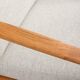 Pair of Kai Kristiansen Paperknife lounge chairs in teak and natural wool