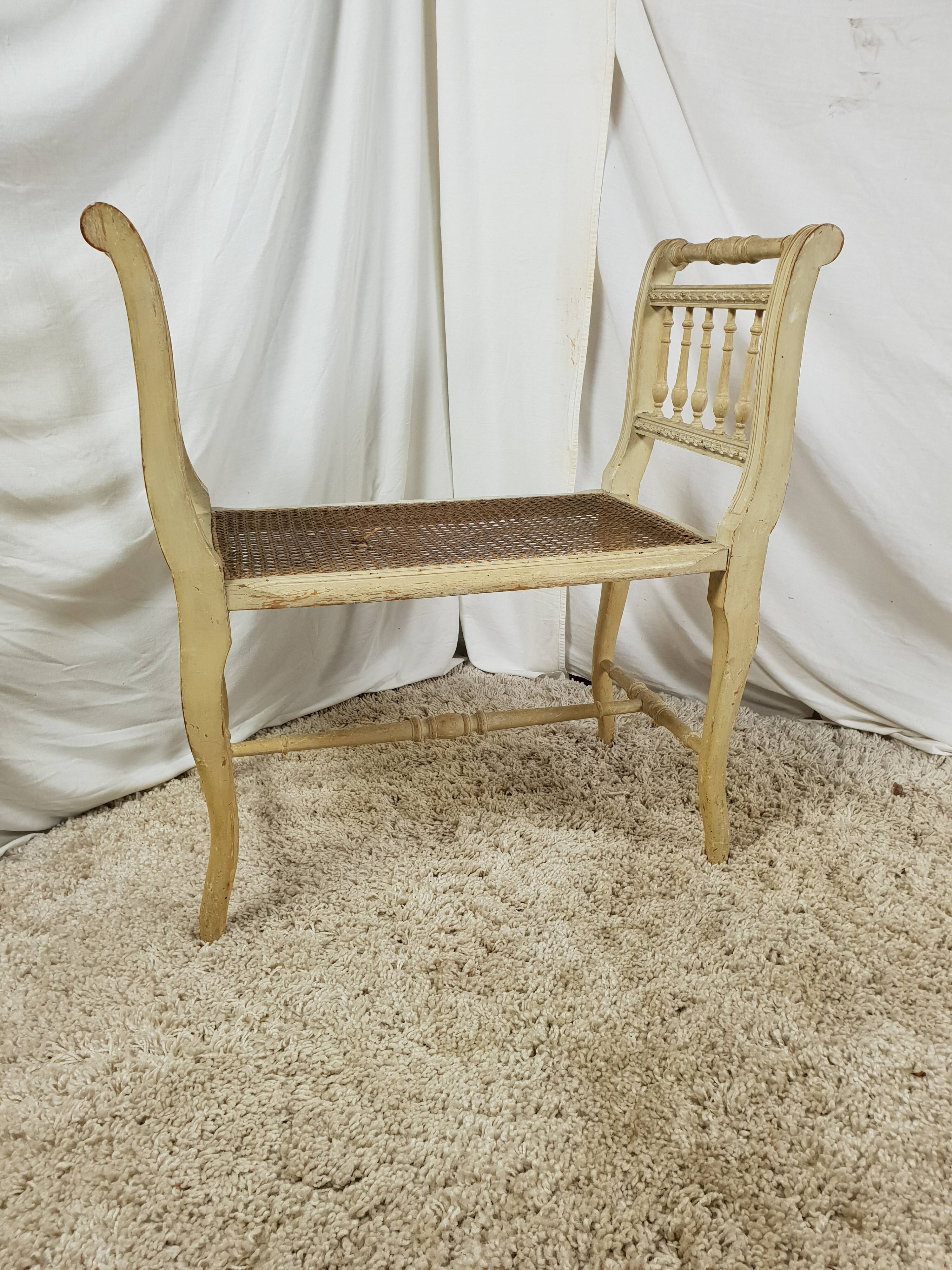 Old caned Louis XV style seat