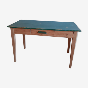 Blue-green patinated desk