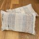Cushion in vintage woven kilim style, patched.