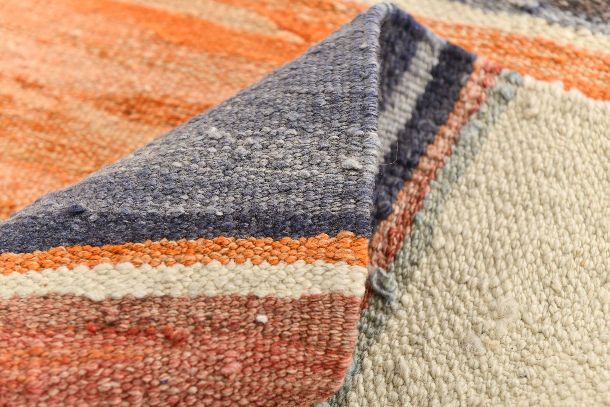 10X13 Soft Colors Rare Large Area Vintage Wool Kilim Rug, 300x389 Cm