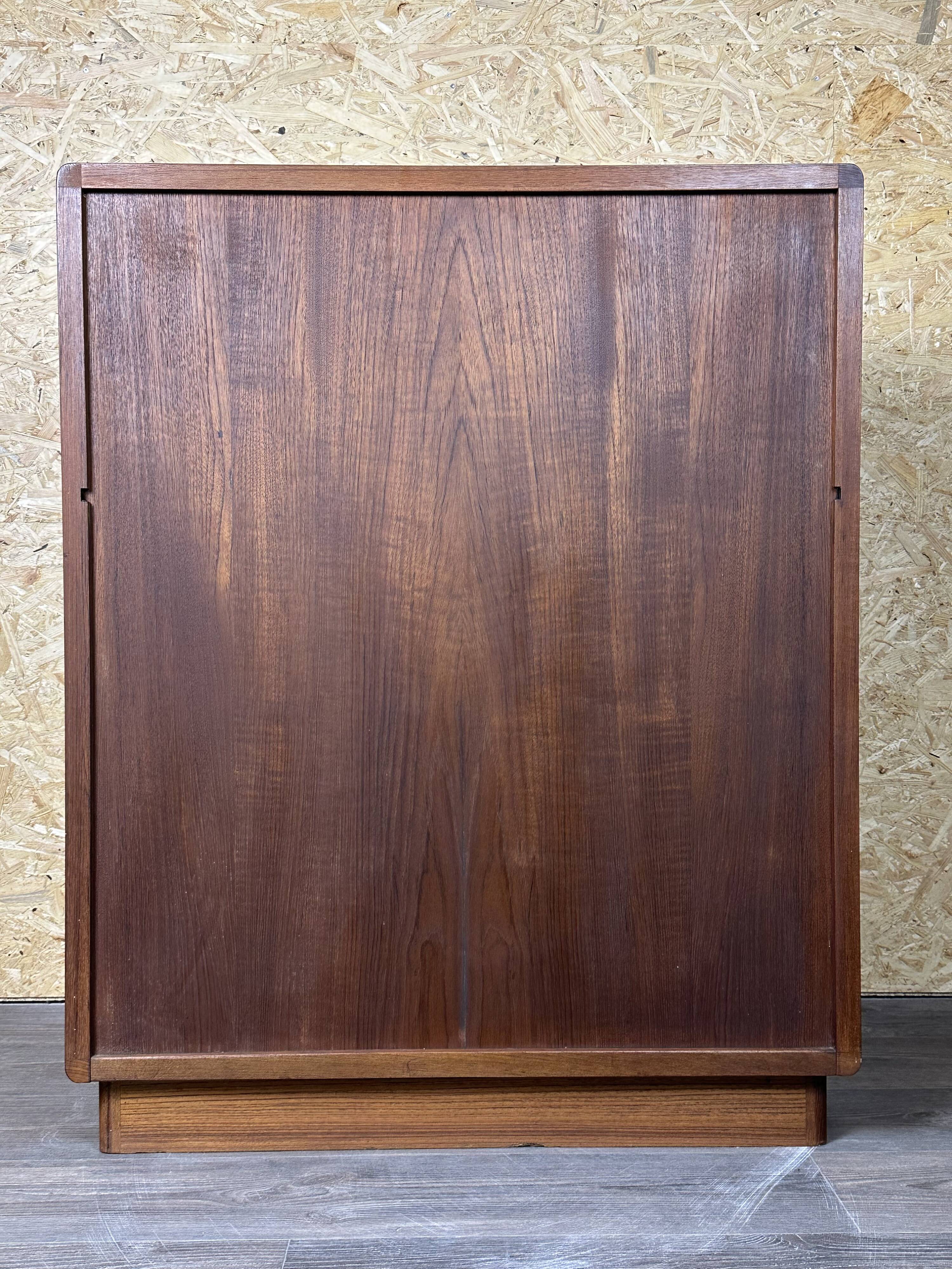 60s 70s teak secretary chest of drawers Danish Modern by Dyrlund Denmark