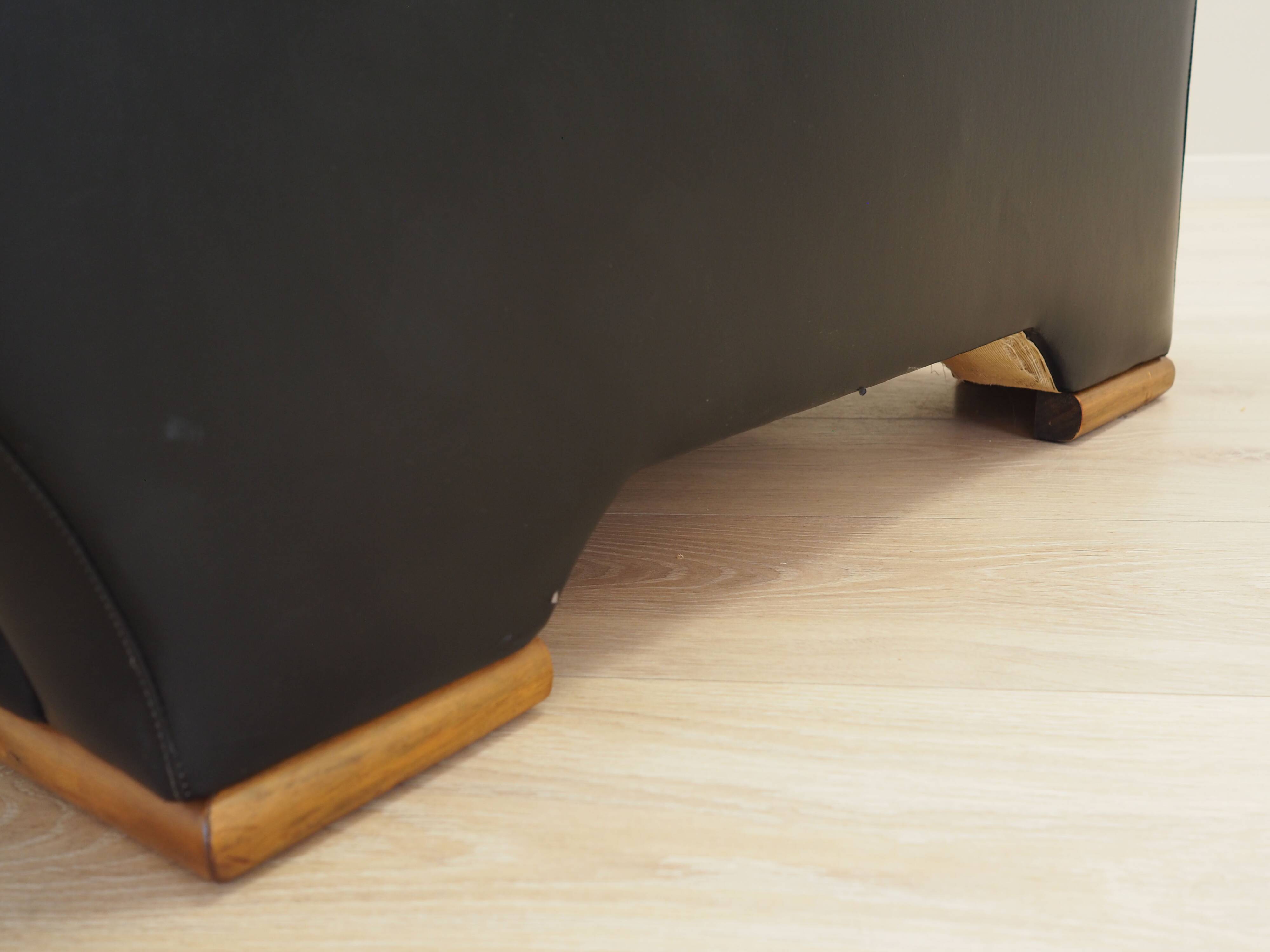 Black armchair, Italian design, 1980s, production: Italy