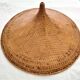 Asian Chinese hat in rattan wicker 60/70s with a diameter of 55 cm
