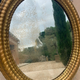Oval mirror louis XVl with gilded cartouch, napoleon lll, XlXth high 106 cm