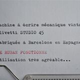 Olivetti Studio 45 mechanical typewriter from the 70s 80s