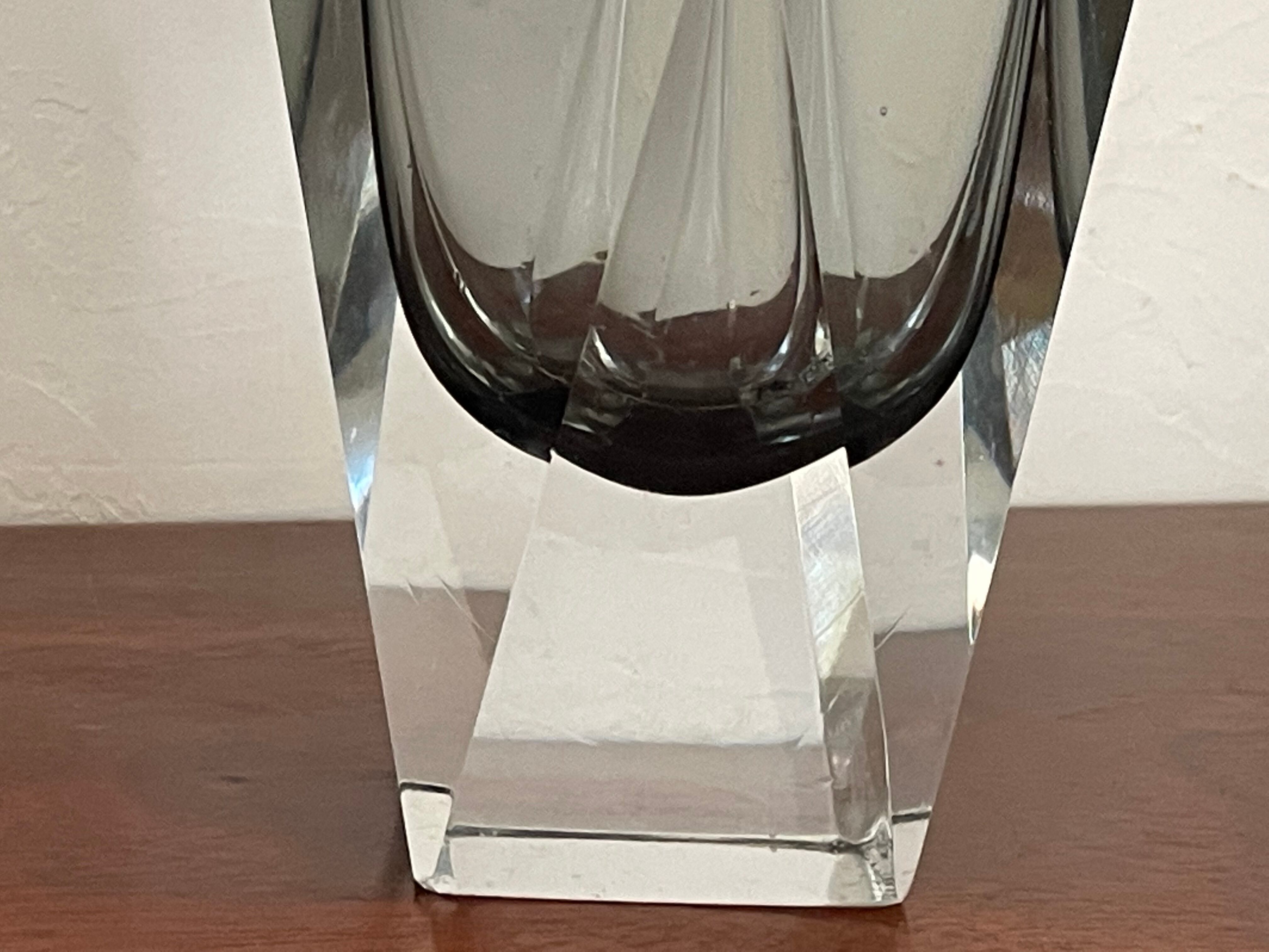 Vase Murano glass Sommerso vintage 27cm