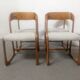 Series of 4 Baumann sleigh chairs from the 60s/70s