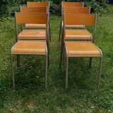 Set of 6 school chairs