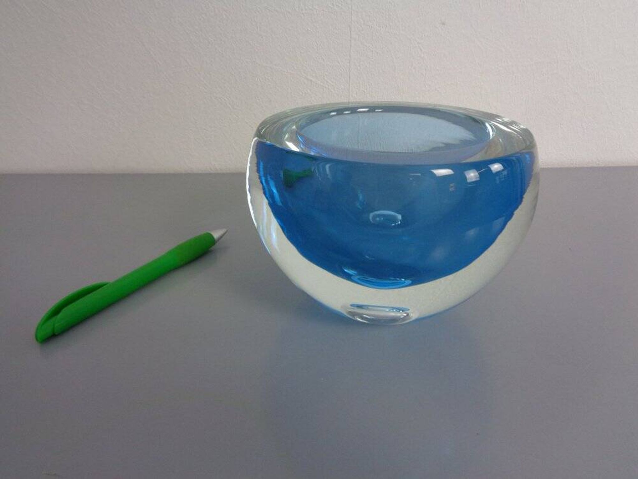 Large Sommerso Murano Glass Bowl by Flavio Poli, 1960s