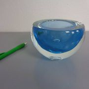 Large Sommerso Murano Glass Bowl by Flavio Poli, 1960s