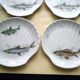 6 Assiettes à poisson en porcelaine de Sologne