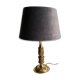 Lampe en laiton massif et velours