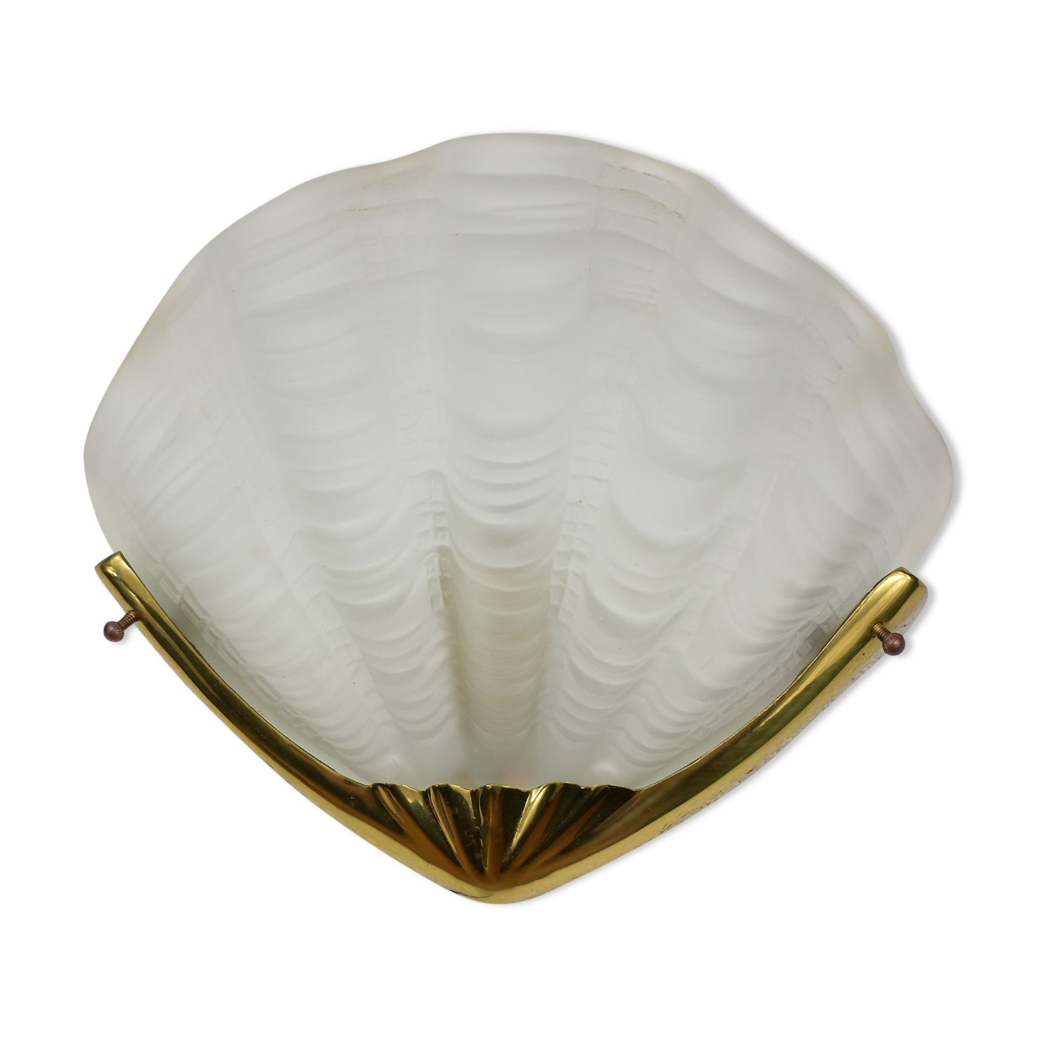 Applies shell shape, glass and brass.