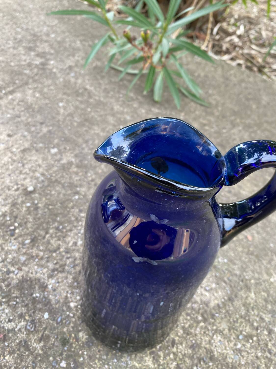 Jug, Norman, glass, mouth-blown