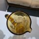 Antique amber glass pitcher engraved with a hunting scene decoration – circa 1