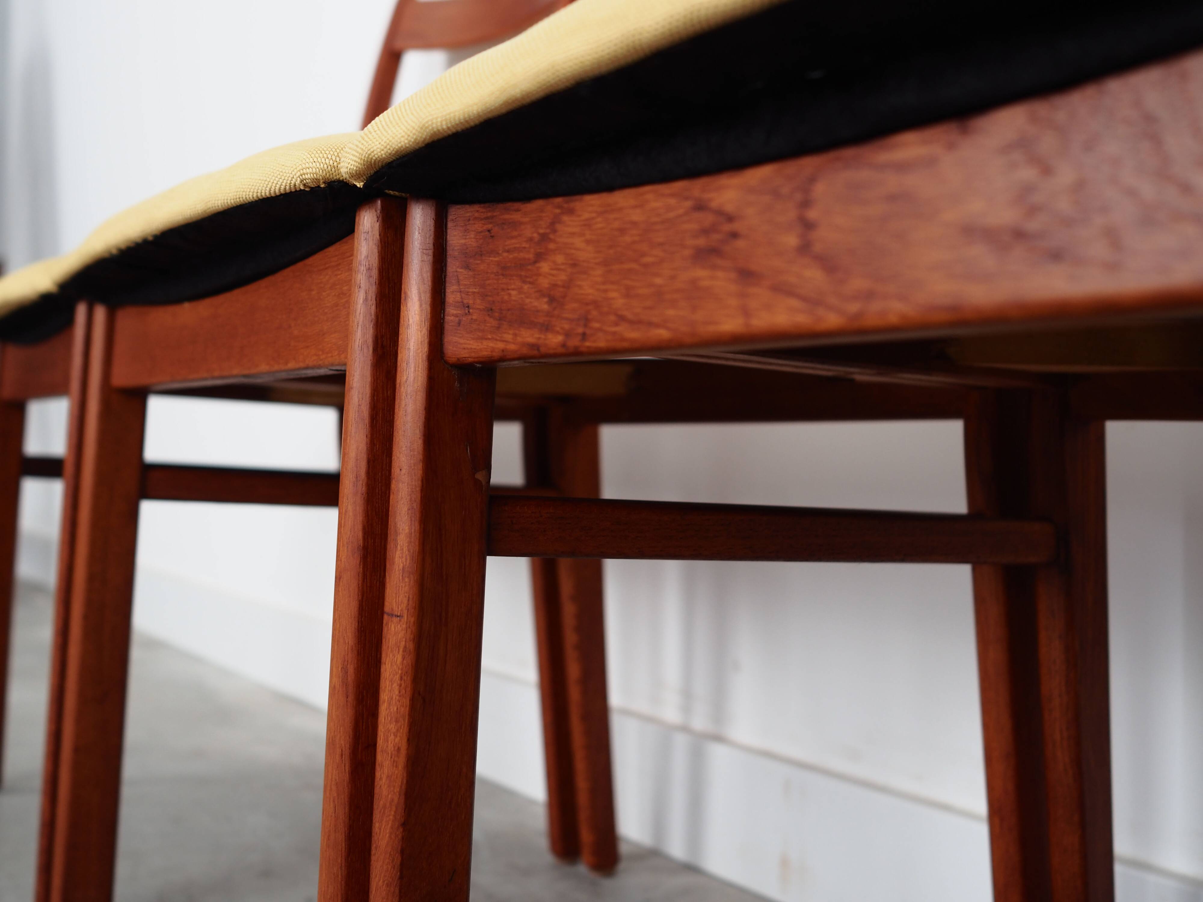 Set of four teak chairs, Danish design, 1970s, production: Denmark