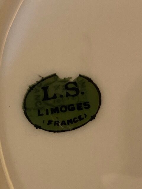 Flowered Ramequin, signed L.S. Limoges