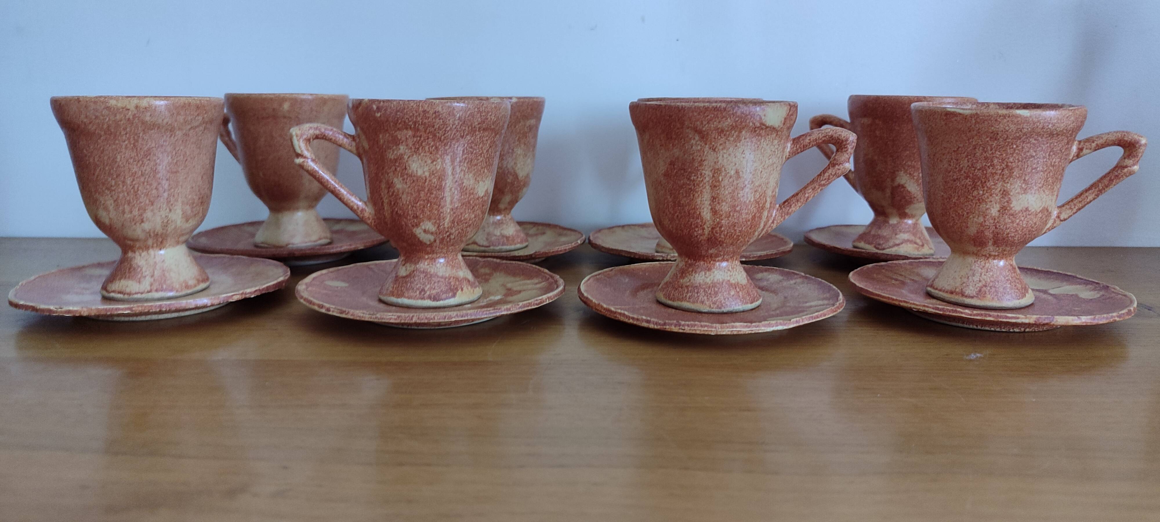 Lot cafetière,tasses et soucoupes Service à café