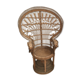 Emmanuelle peacock rattan armchair