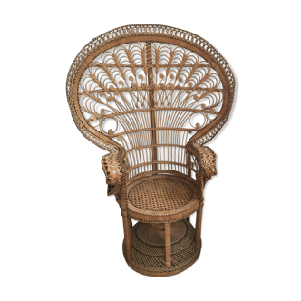 Emmanuelle peacock rattan armchair
