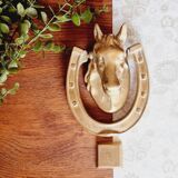 Solid brass horse door knocker