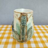 Wasmuel style slip pitcher heron decoration