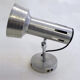 Brushed metal adjustable wall spotlight 1970s