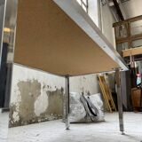 Table basse chrome et carrelage années 50