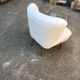 Hungarian White Club Chair, 1950s