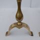 Pair of brass and black wrought iron chenets