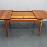1960s Solid Teak Extendable Dining Table by Glostrup Mobelfabrik, Denmark