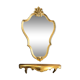 Miroir baroque doré avec sa tablette 54x86cm