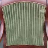 Fauteuil en velours vert