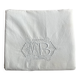 Linge ancien, drap brodé avec monogramme MB