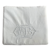 Antique linen, embroidered sheet with the monogram MB.