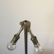 Lampe carrée en laiton chromé, 1970