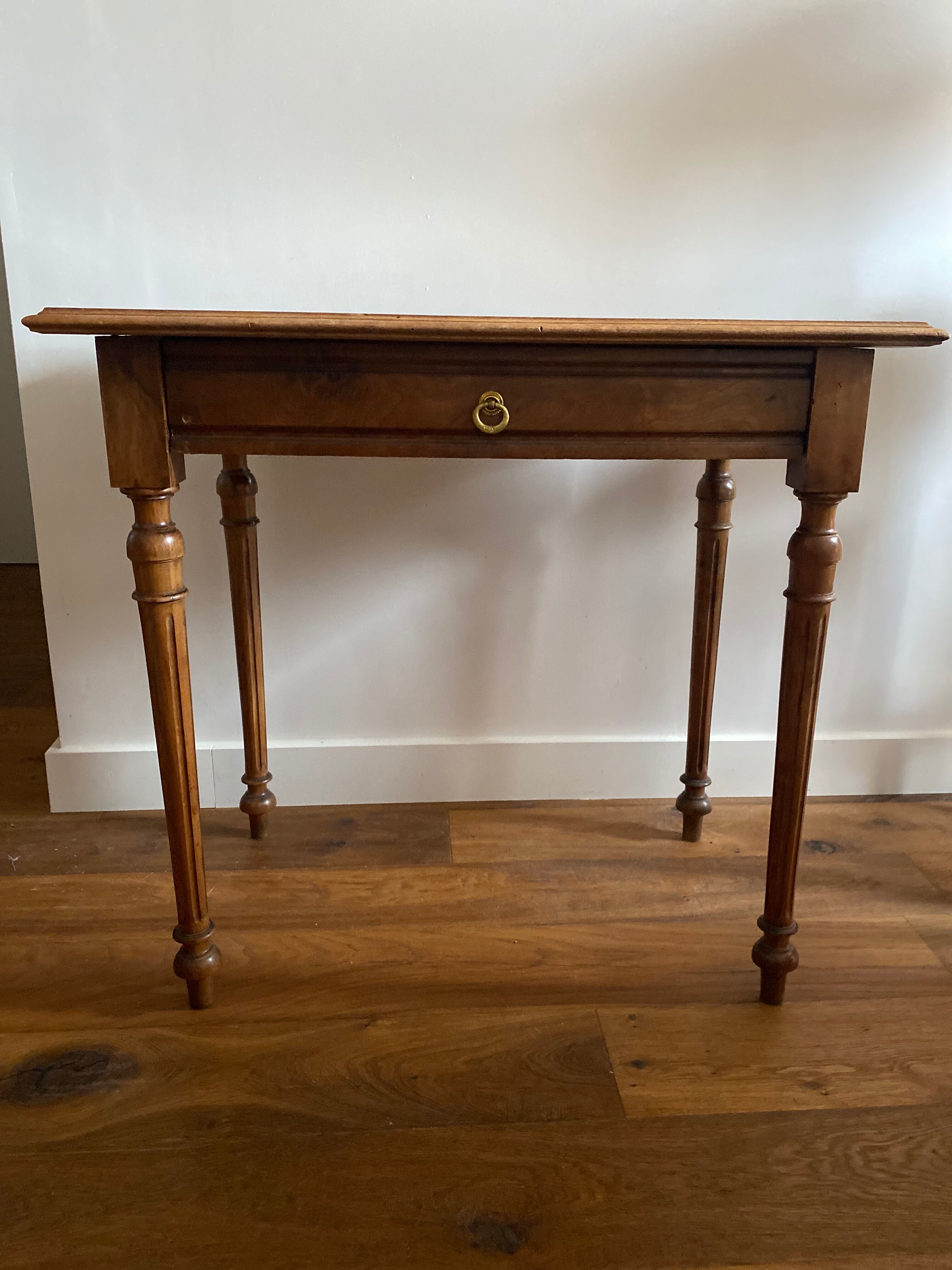 Wooden desk year 50 feet turned