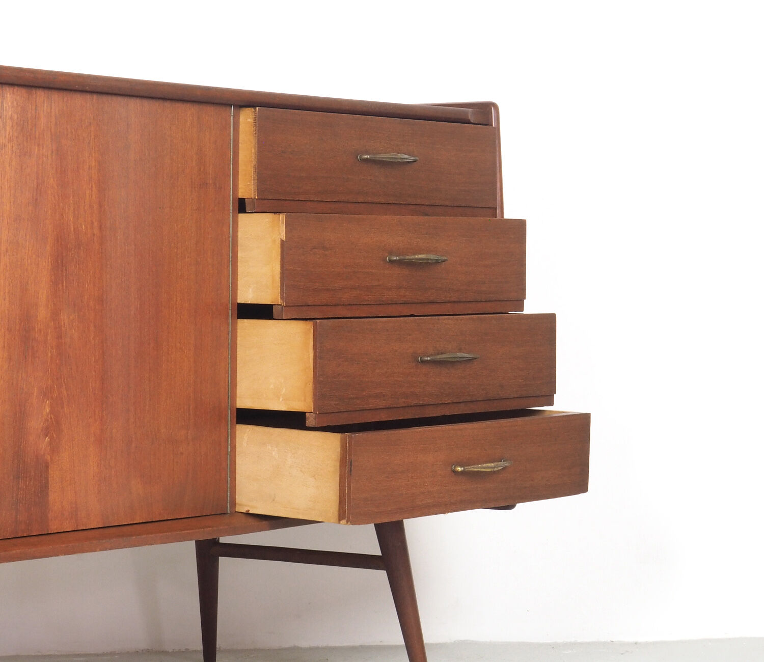 Vintage Dutch design sideboard in teak 1950's